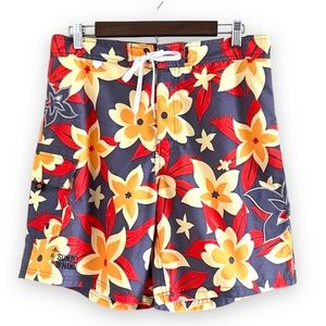 vintage Sundek of Hawaii floral board swim shorts size 32